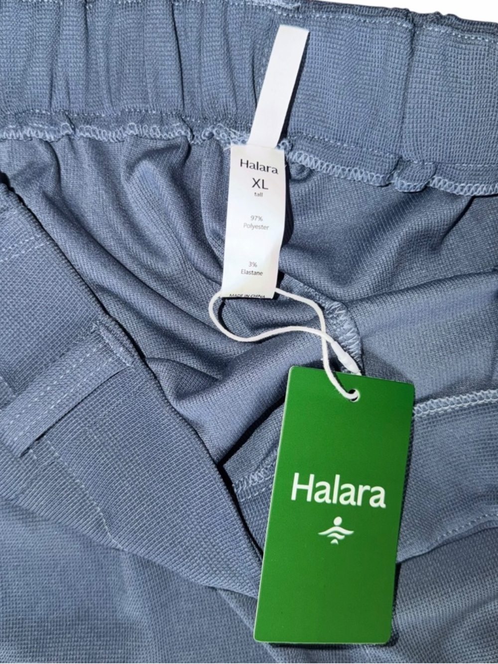 Halara Flex™ High Waisted Pocket Wide Leg Waffle Work Pants Grisaille Blue XL - Picture 4 of 5